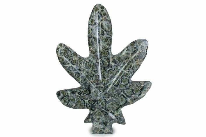 Kambaba Jasper “Maple Leaf” Sculpture or Soap Dish #378845